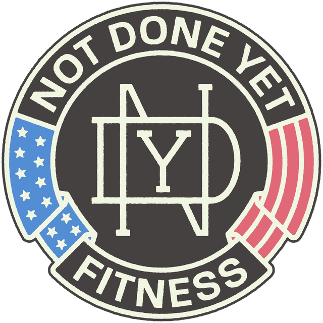 Not Done Yet Fitness crest